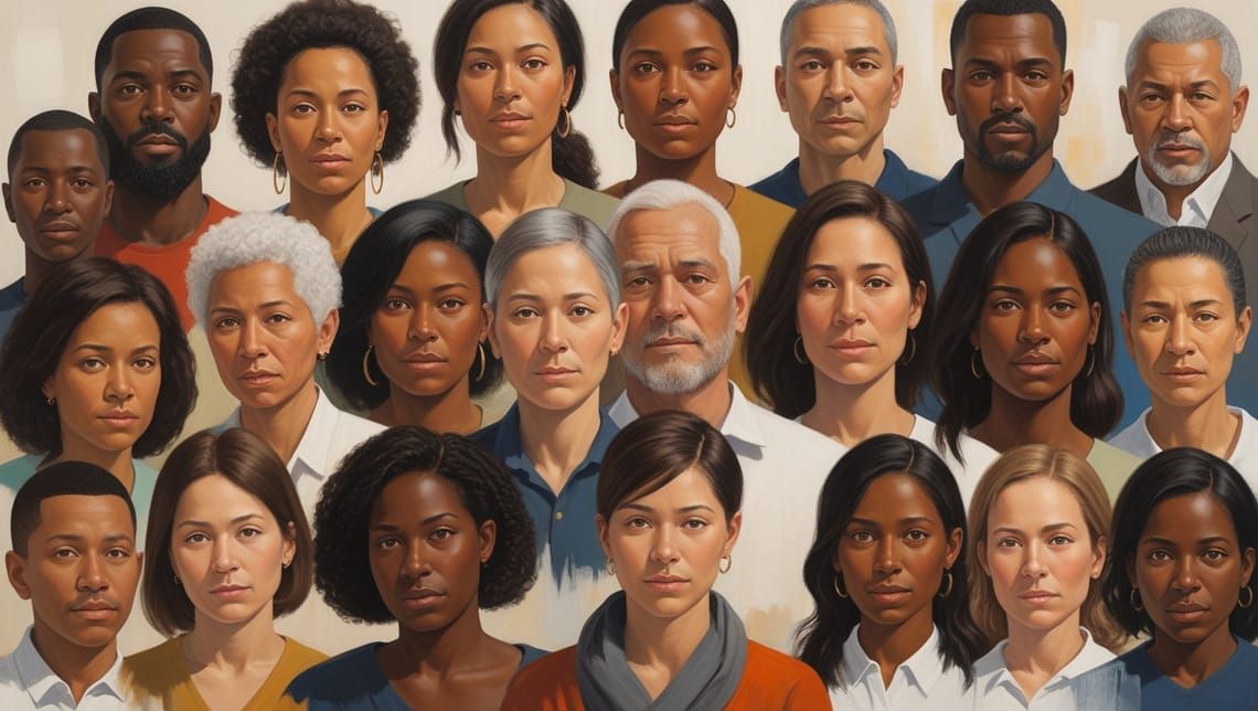 A graphic depicting various people