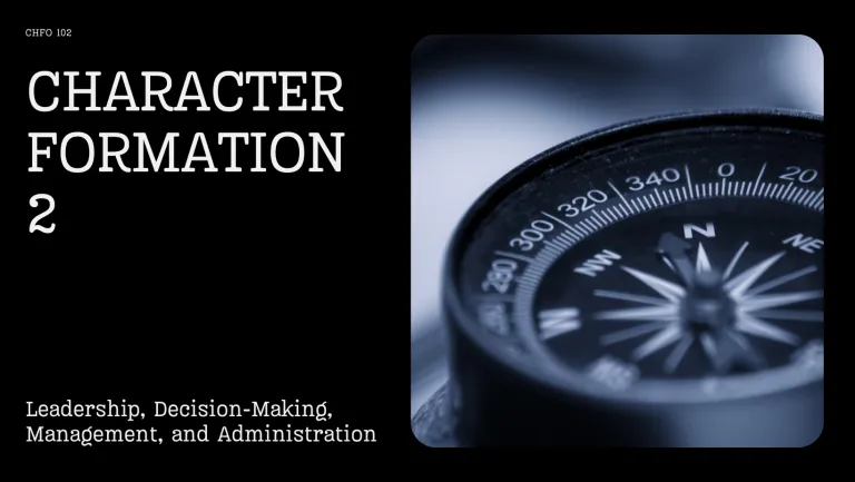 Cover image for Character Formation 2: Leadership, Decision-Making, Management, and Administration course